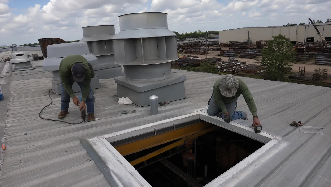 Manufacturing and medical commercial building roofs in Tomball, Texas
